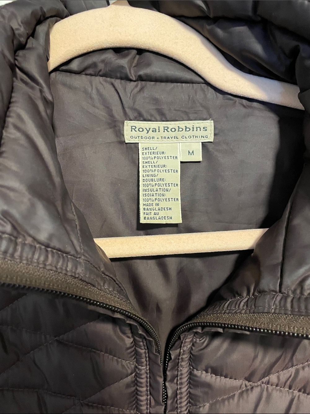 Royal Robbins Quilted Sleeveless Puffer Vest - Brown Outdoor Travel Hiking Fall - Picture 2 of 6